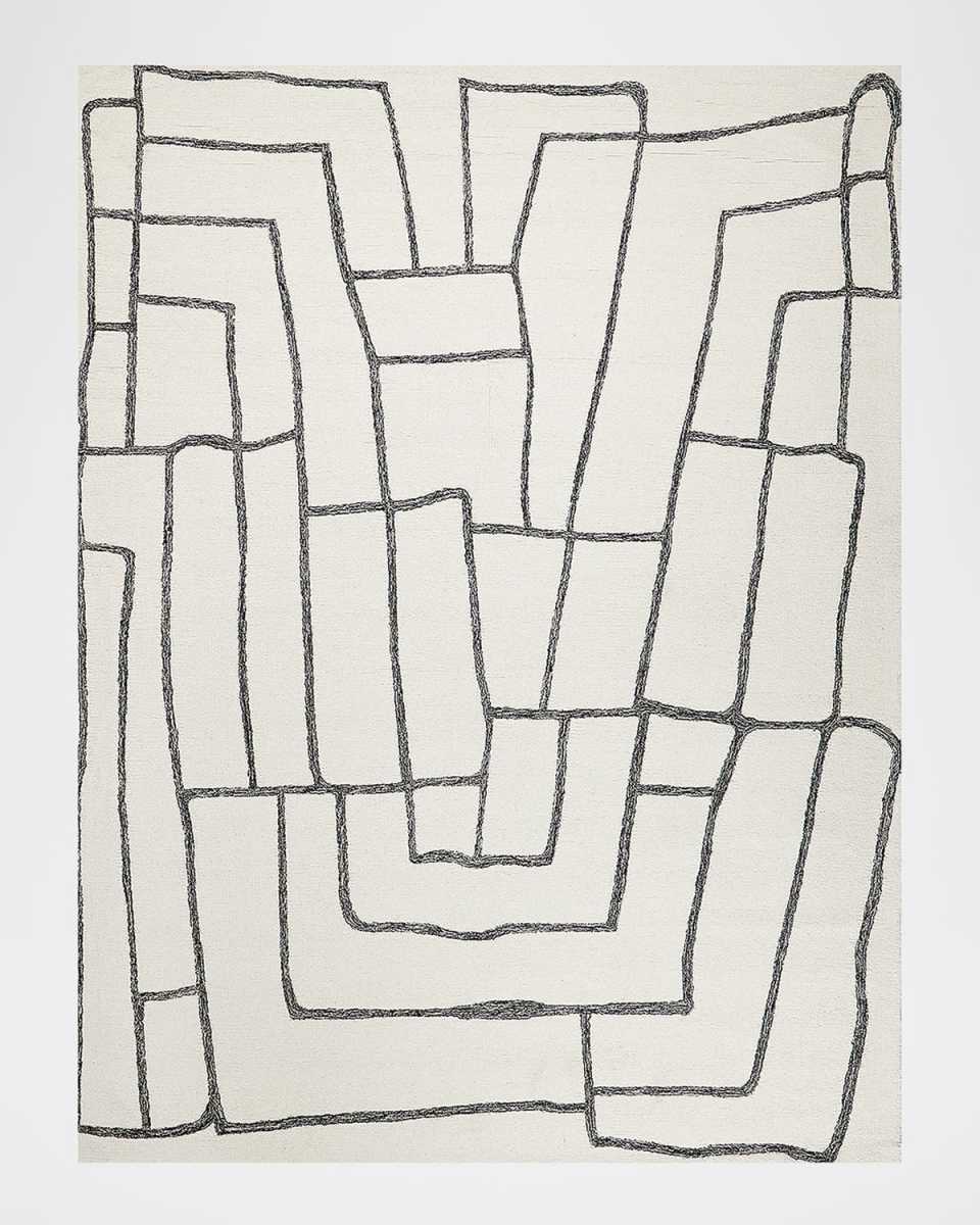Tangiers Hand-Tufted Ivory/Black Rug, 10' x 14'